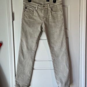 Ag Adriano Goldschmied - Matchbox Slim Straight Greywash Jeans Made in USA Sz 33